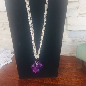 Vintage Silver Grape Cluster Necklace